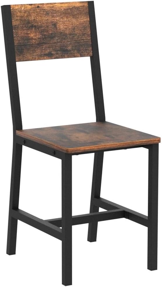 VASAGLE - chaise salle à manger lot de 2 - acier robuste - style industriel LDC092B01V1