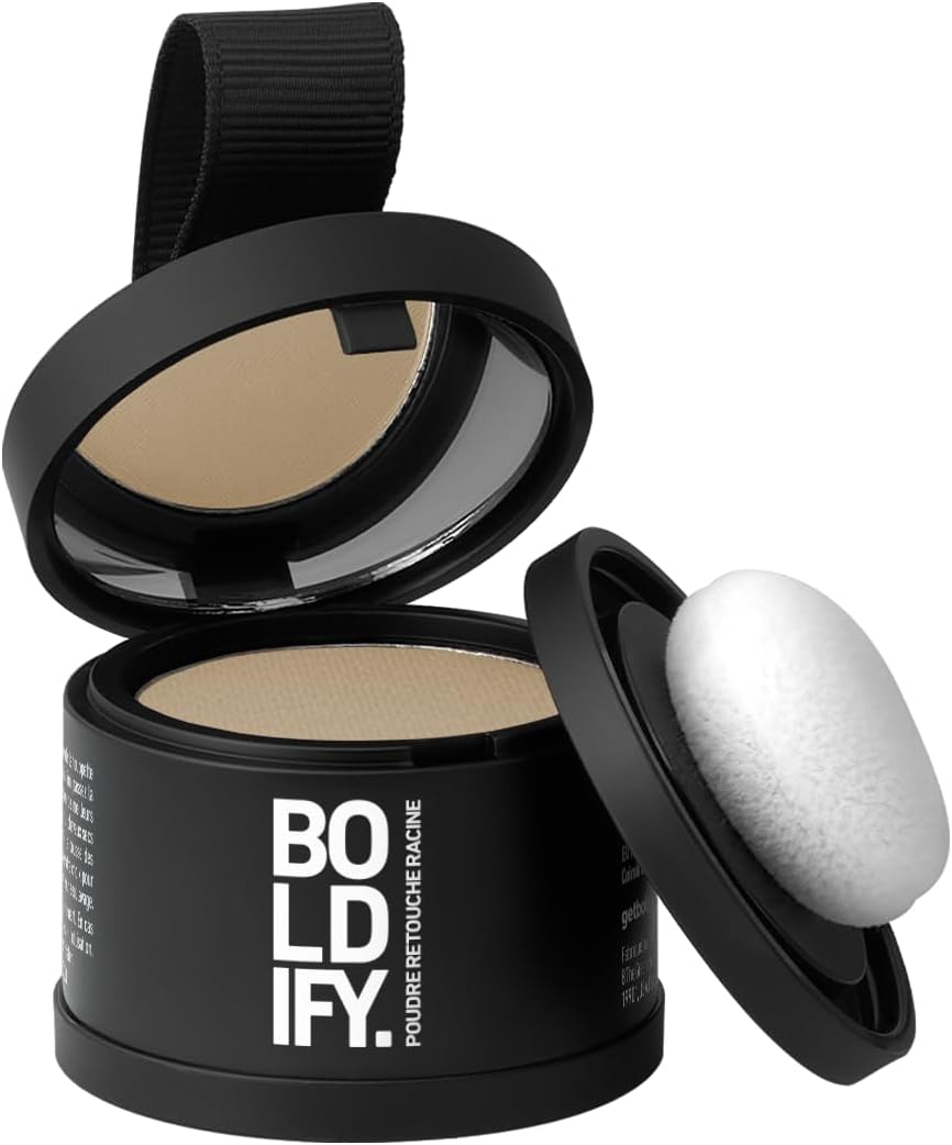 BOLDIFY - Poudre de racine - 4,5g - retouche instantanée, couvre cheveux gris, blond moyen