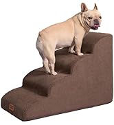 Rampe ou escalier texturé marron pour animaux de compagnie, présentés sous différents angles, montrant un petit animal utilisant la surface inclinée pour grimper.