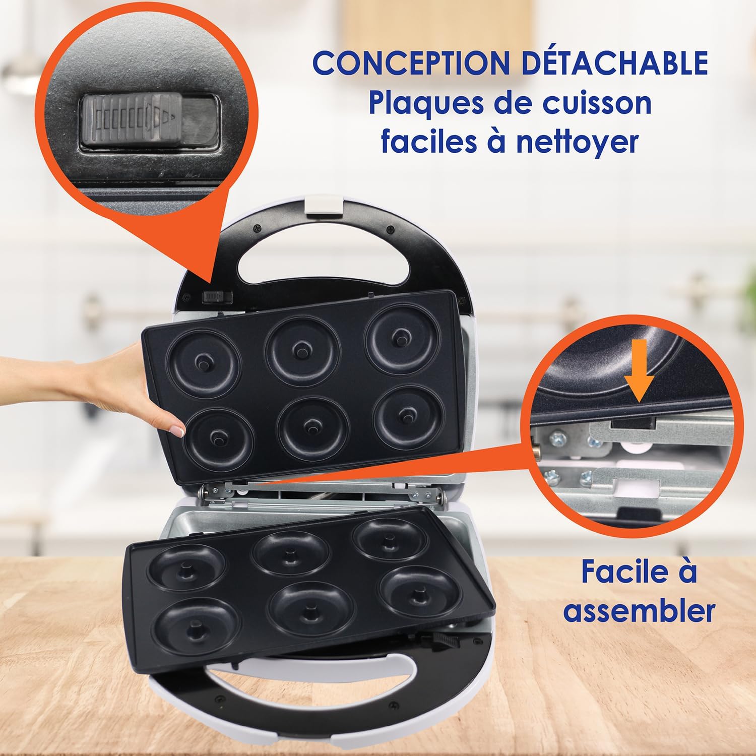 StarBlue - Appareil 3 en 1, plaques amovibles, 700-800W, blanc