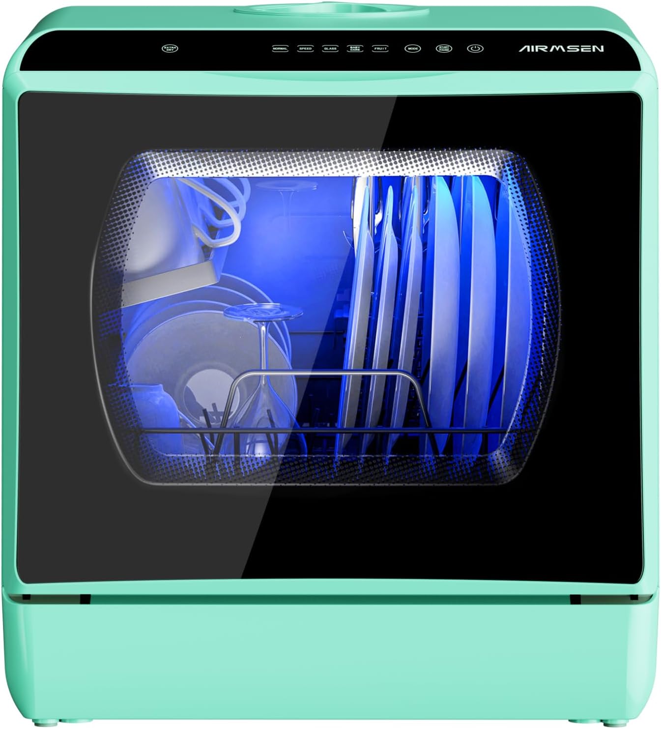 AIRMSEN - Mini lave-vaisselle compact - 5L - 5+1 programmes, écran LED