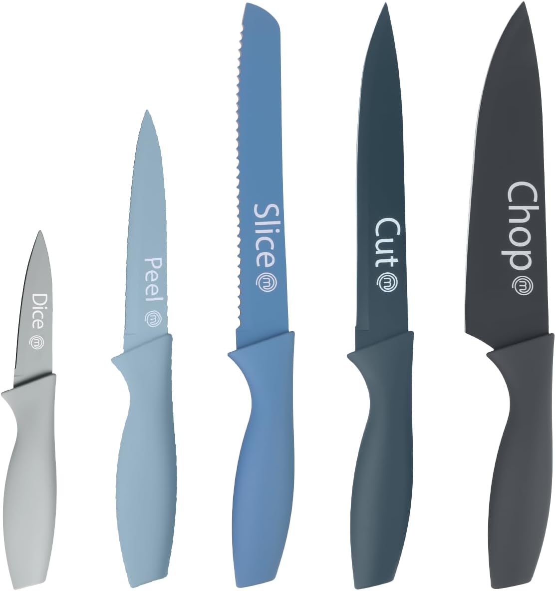 MasterChef - Cuisine Azure - set 5 pièces inox, poignées confortables, antirouille