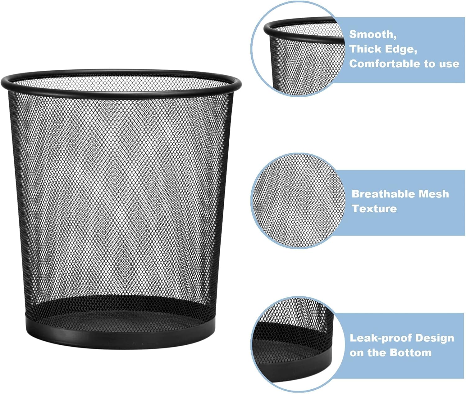 D.RECT - corbeille à papier treillis métal 12L 266x218x280mm