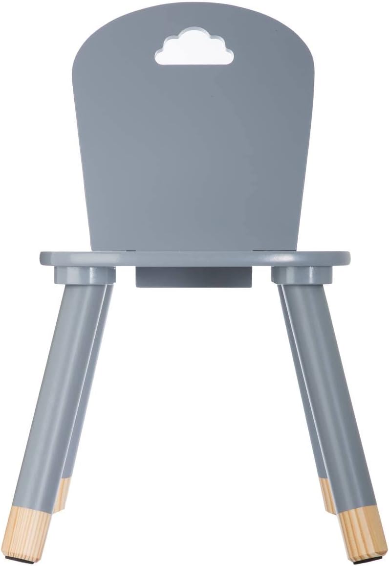 Atmosphera - Chaise Enfant Douceur Grise - compacte - assise confortable