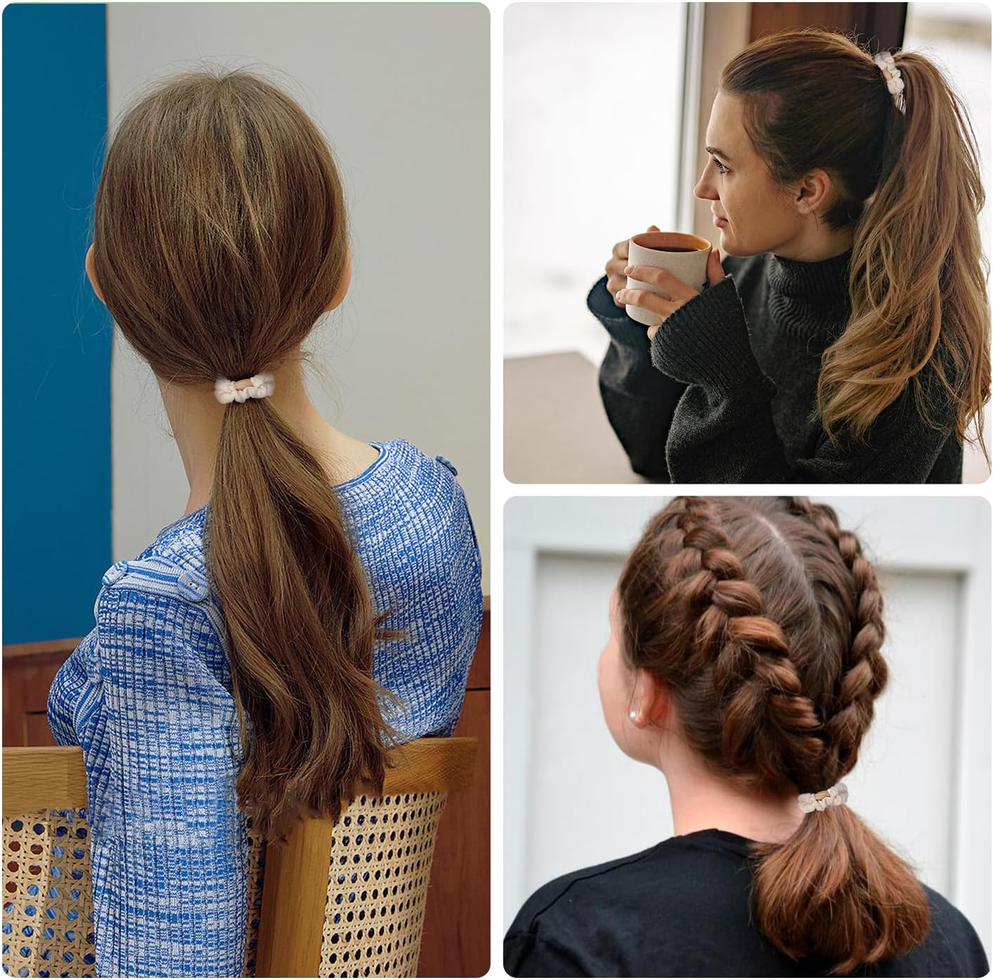 JessLab - chouchous soie satin lot de 10 - doux sans dommage