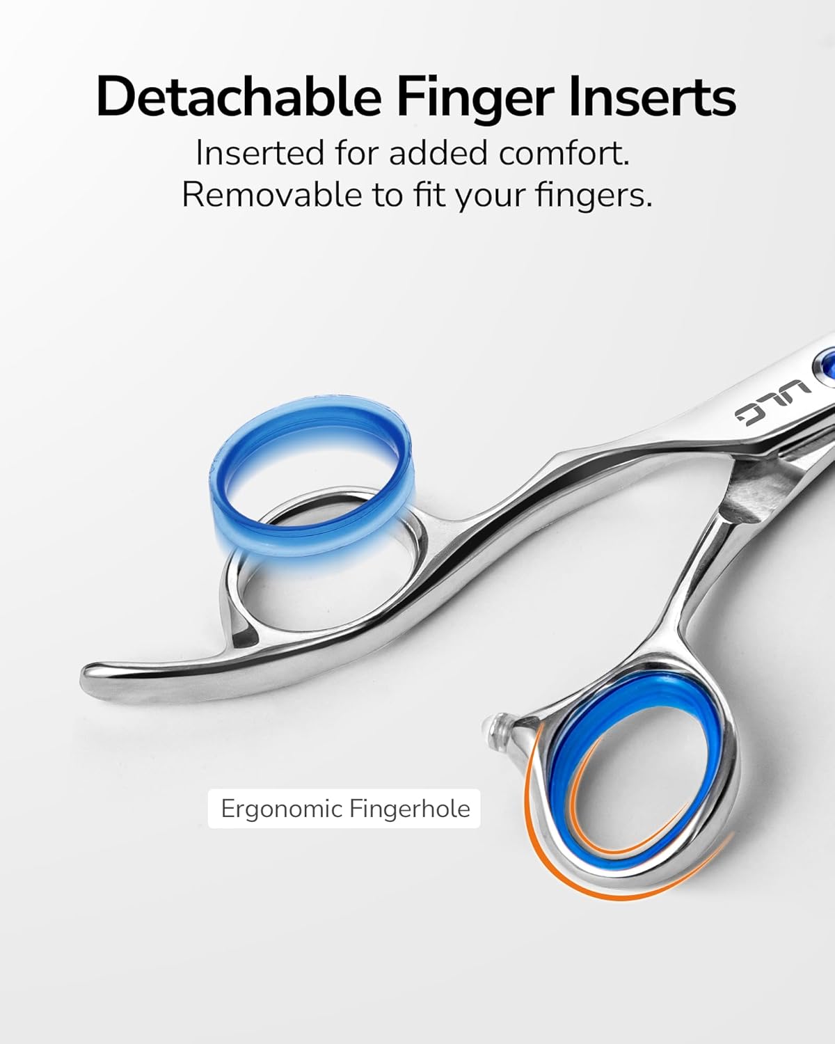 ULG - Ciseaux de coiffure gauchers - 16,5 cm - acier inox japonais, lame rasoir