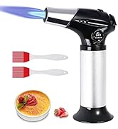 Flintronic Brûleur de cuisine rechargeable au butane avec serrure de sécurité & 2 ...
