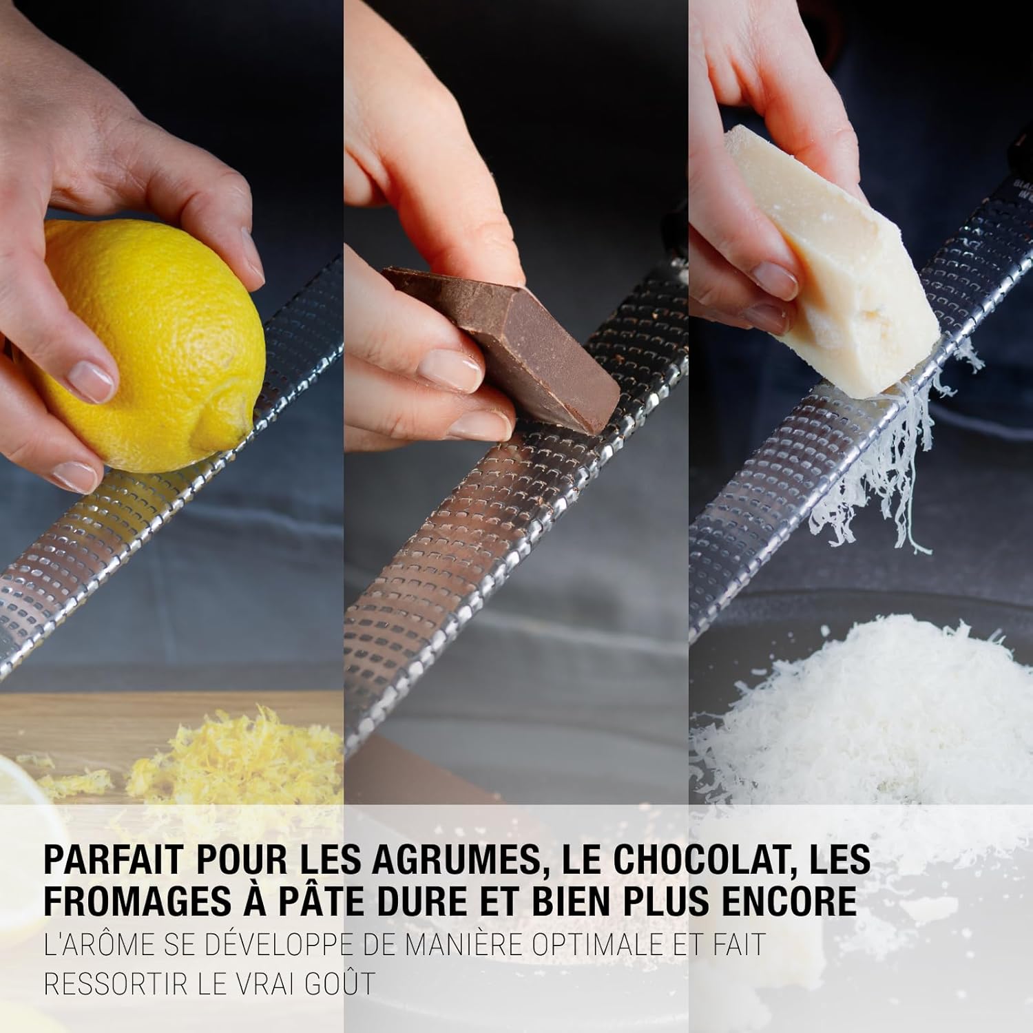 Microplane - râpe à zesteur série fine - 32 cm - acier inox, lame fine, blanc