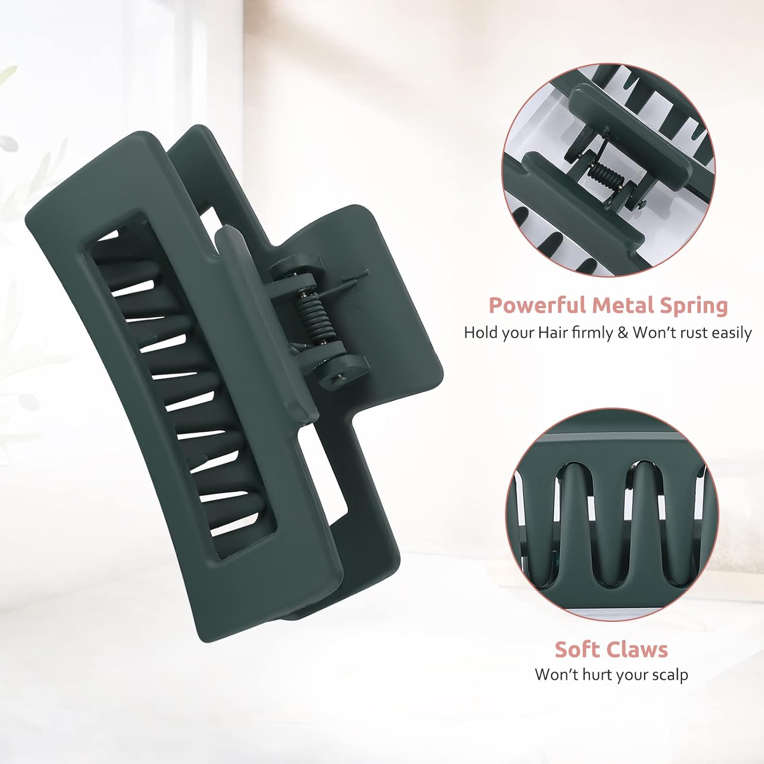 Lolalet - pince à cheveux double dents 8cm - lot 8 couleurs, épais/fins