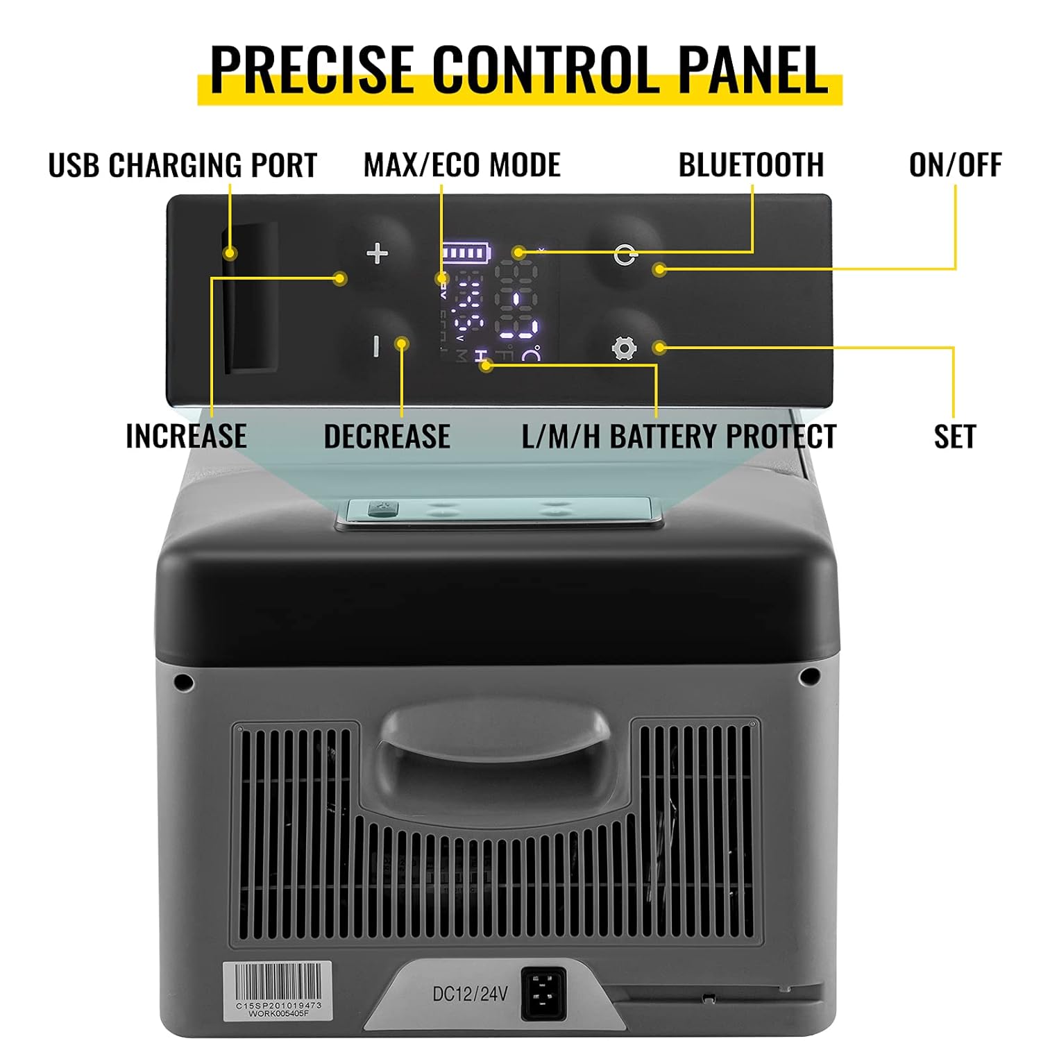 VEVOR - mini réfrigérateur portable 15L, 45W, -20~10°C, 598x320x260mm