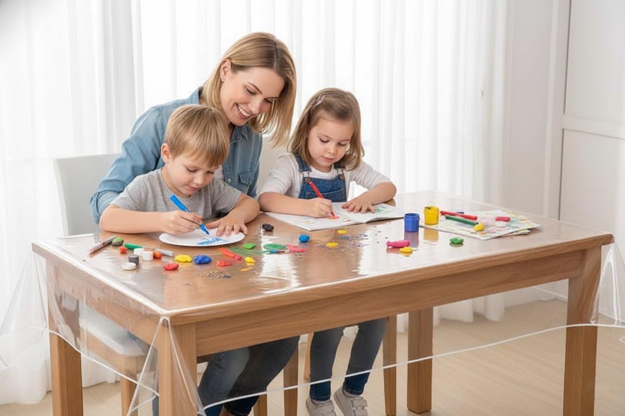 VITA PERFETTA - nappe transparente fine - 180x180 cm - PVC protection