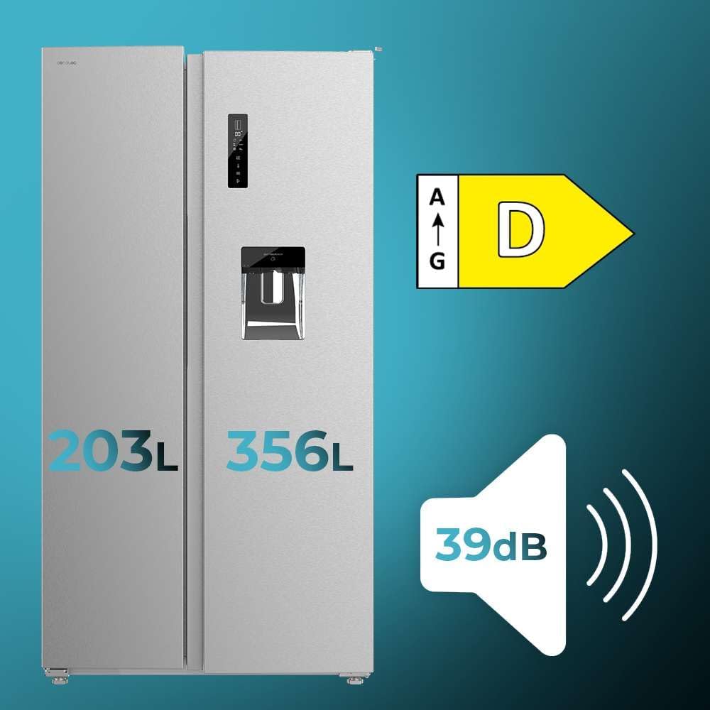 Cecotec - Bolero CoolMarket - 177x90 cm - 559L, No Frost, Multi Air Flow, Inverter Plus, SBS 562