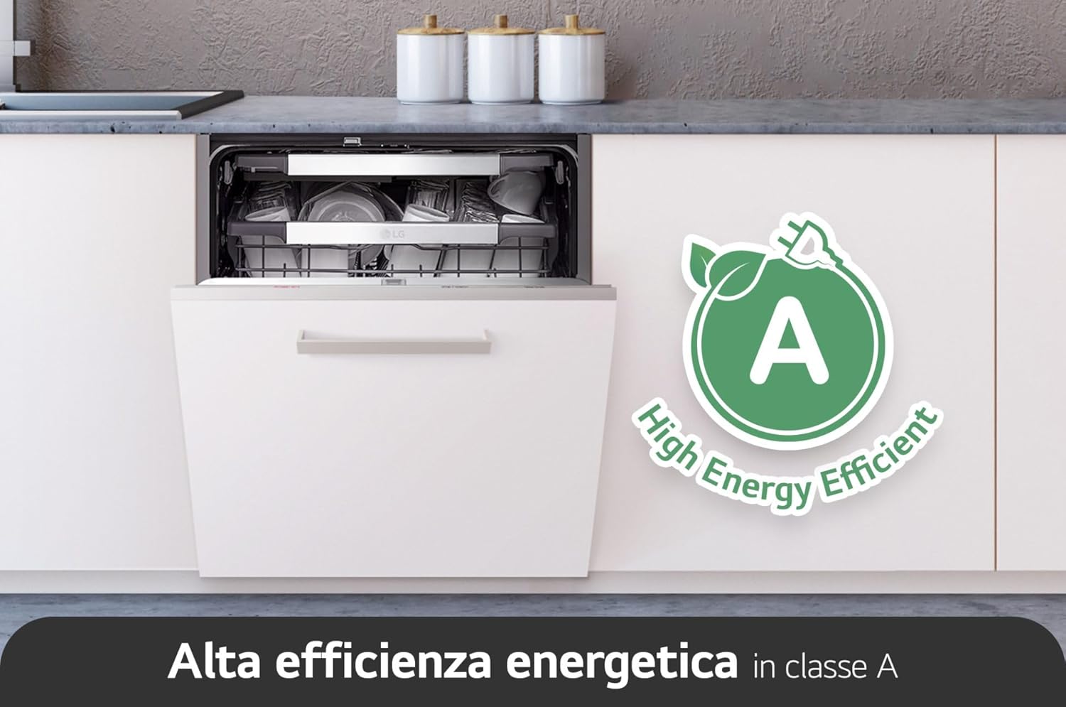 LG - Lave-vaisselle encastrable 14 couverts, inox, silencieux, DB475TXS