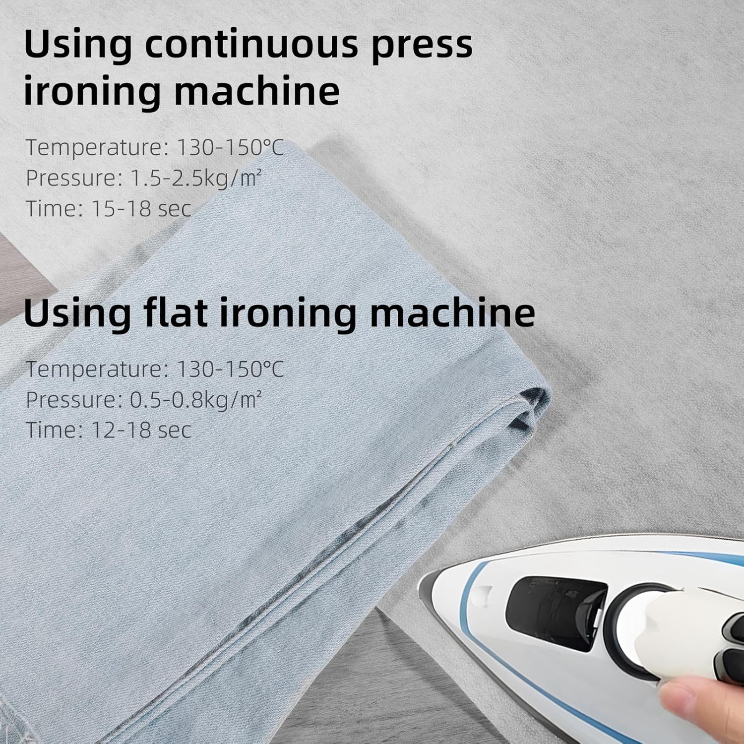 Entoilage thermocollant - blanc - 100x200 cm - non tissé, découpable