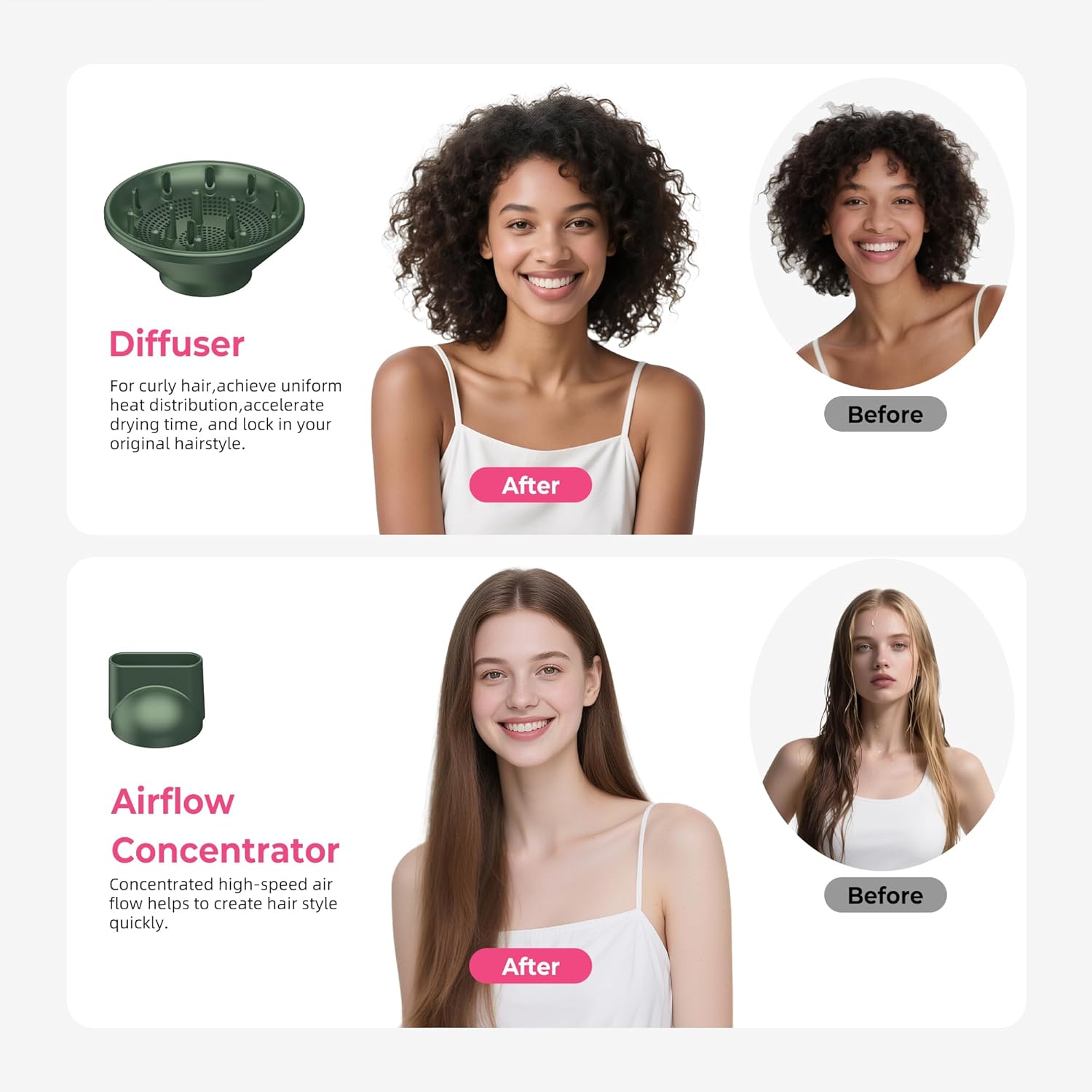 Atopskins - Air Styler 7 en 1 - 30,5 mm - 110000 U/min, sèche-cheveux, lisseur, boucleur