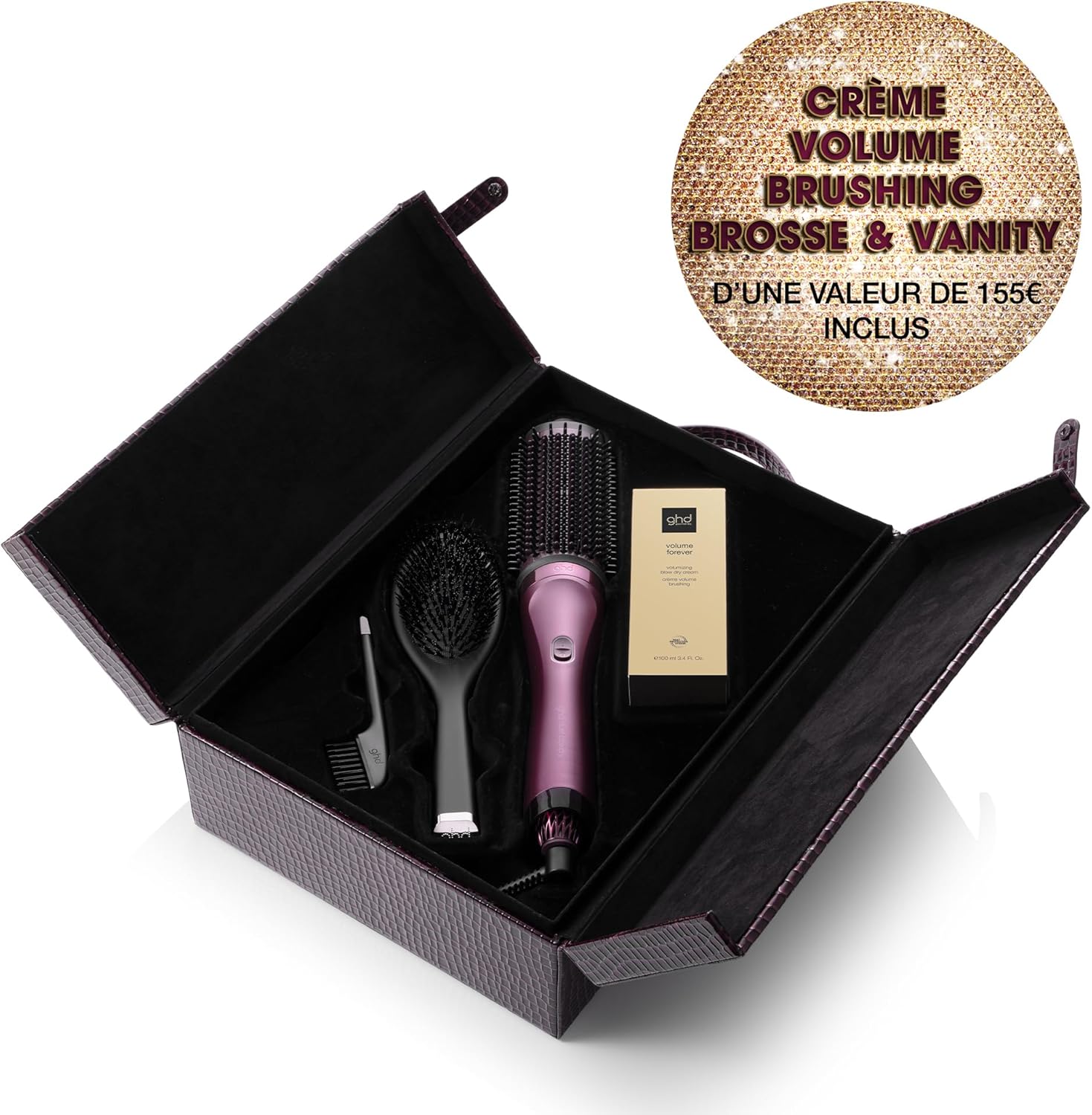 ghd - Duet Blowdry Bordeaux - brosse 2-en-1 crème volume, brushing durable