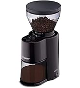 Cloer 7520 Moulin à café électrique avec broyeur conique en acier inoxydable, 2-12 tasses, 300 g ...