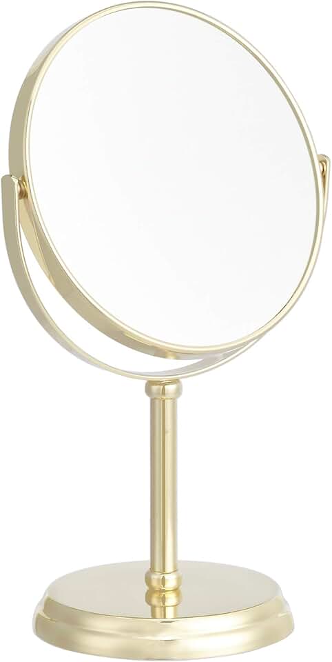 m-dealz Basics – Miroir sur pied rond, 18.3x12.5x30 cm, grossissant x5
