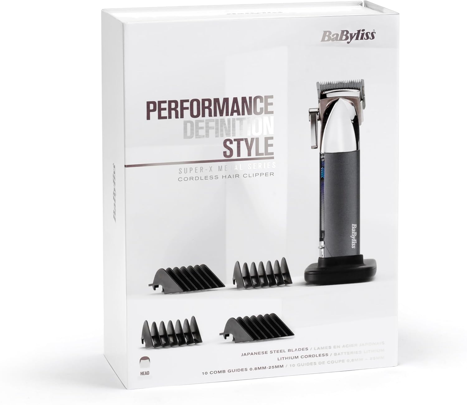 BaByliss - Super-X Metal - sans fil, acier japonais, digital, E996E