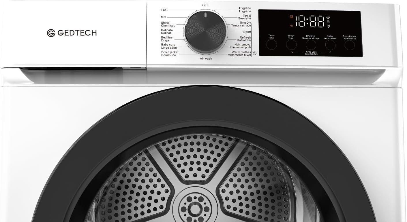 GEDTECH - SLHPE - sèche-linge pompe à chaleur 10kg 16 programmes L60cm SLHPE