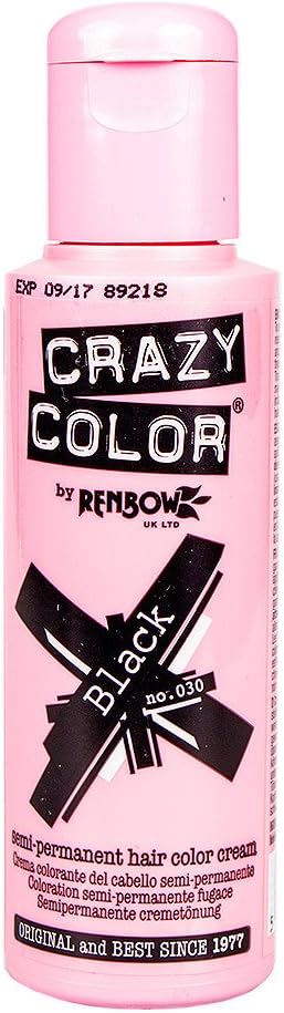 Crazy Color - Coloration Semi-Permanente - 100ml - Noir, couleur vibrante