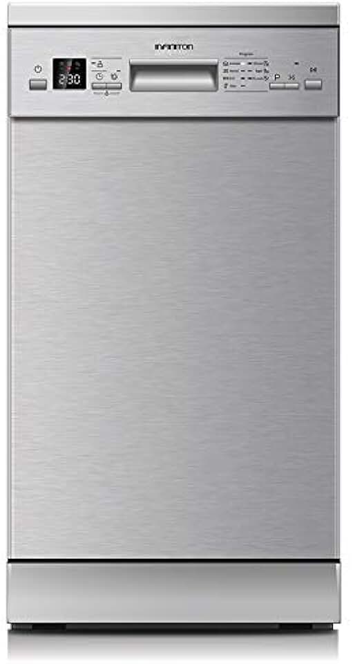 Infiniton - Lave-vaisselle Inox 45cm, 10 couverts, 7 programmes, LED, DIW-4513X