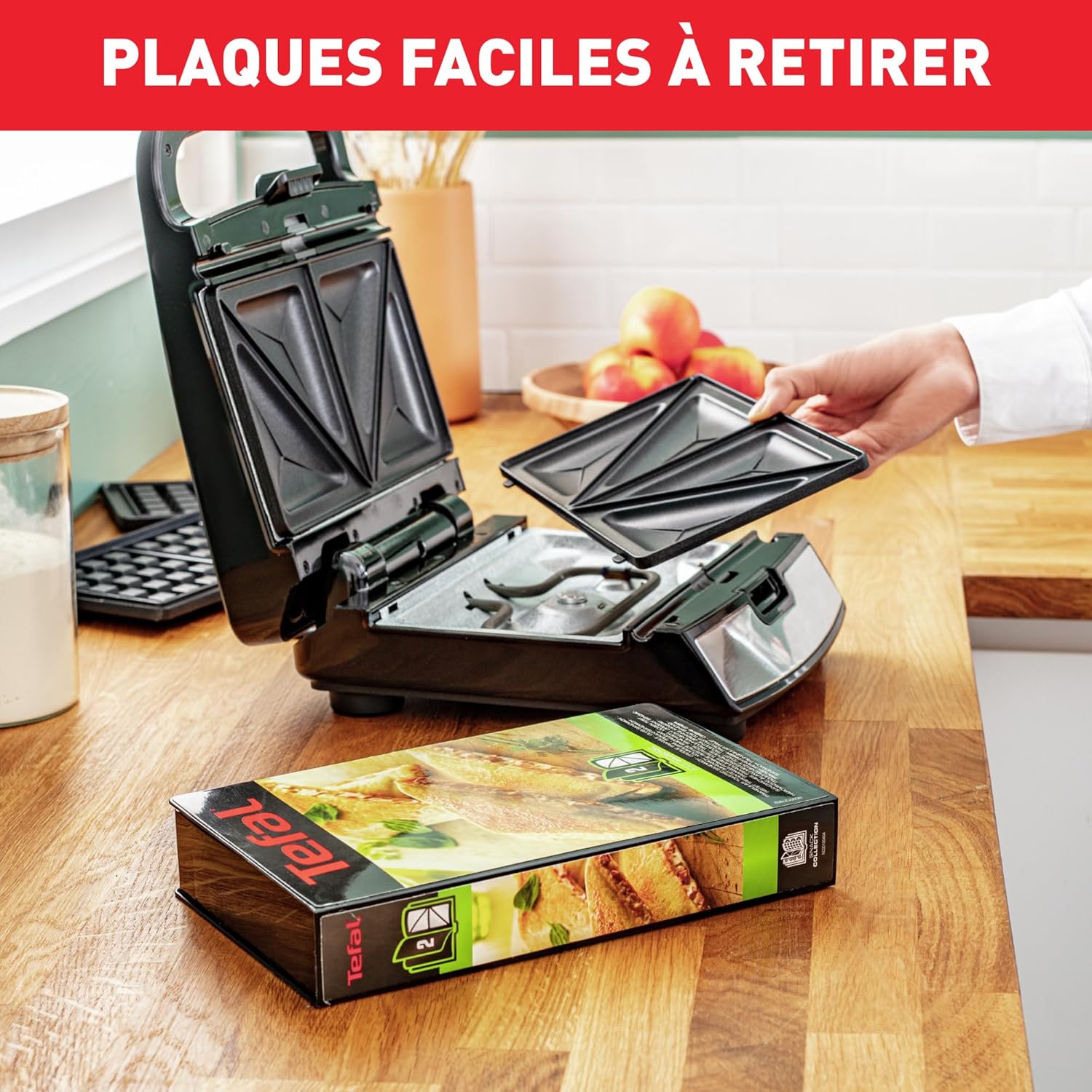 Tefal - Snack Collection - 2 plaques incluses, rangement facile, SW852D12