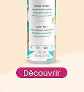 Light Mist dans un flacon transparent aux accents turquoises, avec un texte bilingue français-anglais. Volume marqué comme 70 ml/2,7