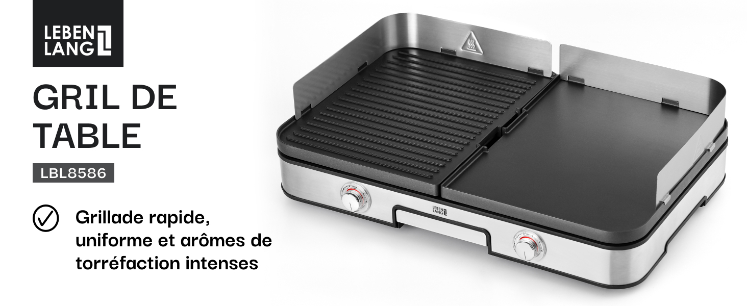 LEBENLANG 2400W Plancha électrique
