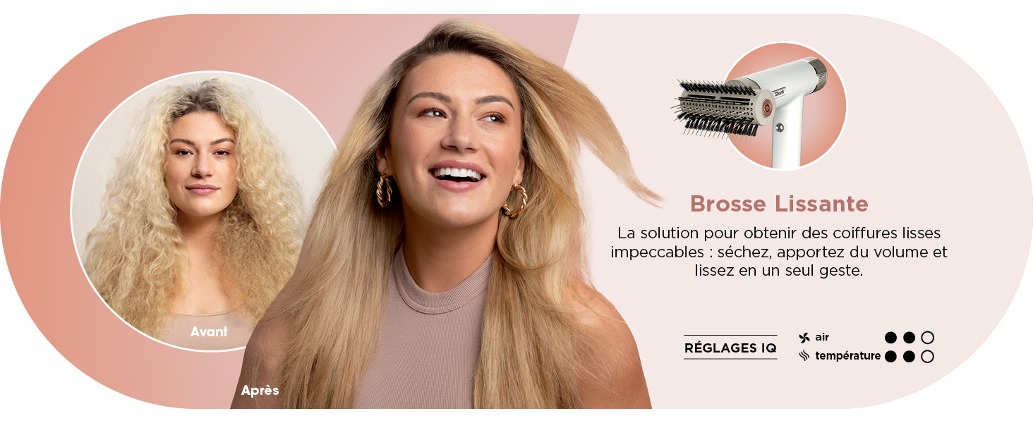 Shark SpeedStyle Sèche-cheveux &amp;amp; Finisseur RapidGloss avec étui de rangement, 5 stylers