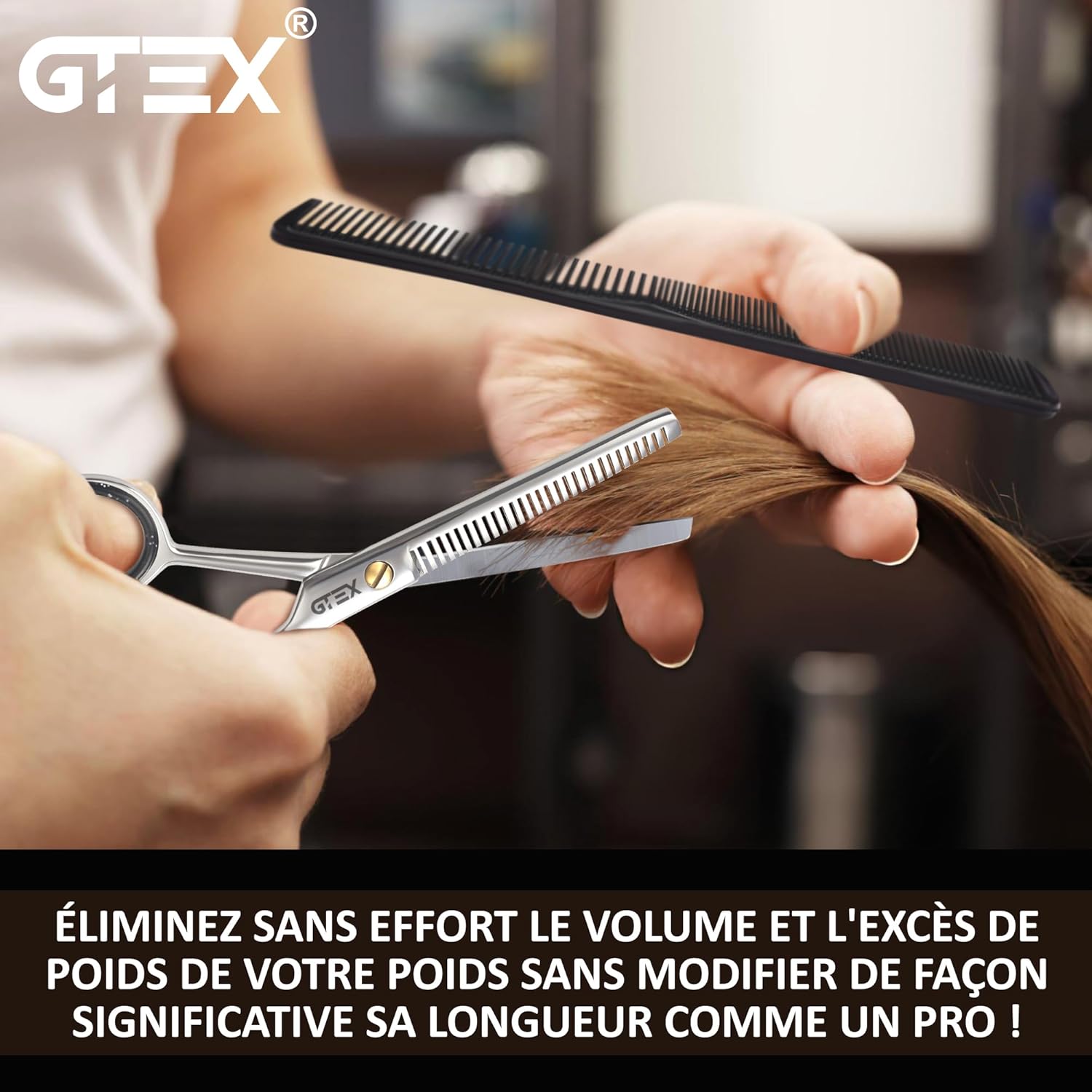 GTEX - Ciseaux désépaississants 6,5'' - inox haute teneur en carbone