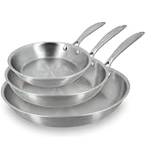 MENASTYL - Set 3 poêles triply en acier inoxydable induction 28/24 et 28cm - 6014201