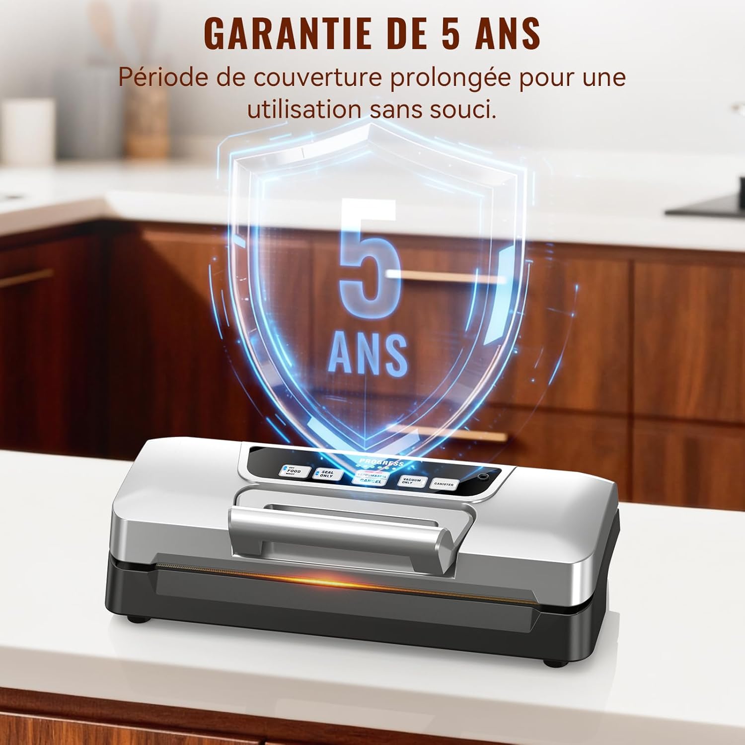 Machine sous vide alimentaire - 20L/min, 90kPa, double pompe, coupe-sacs
