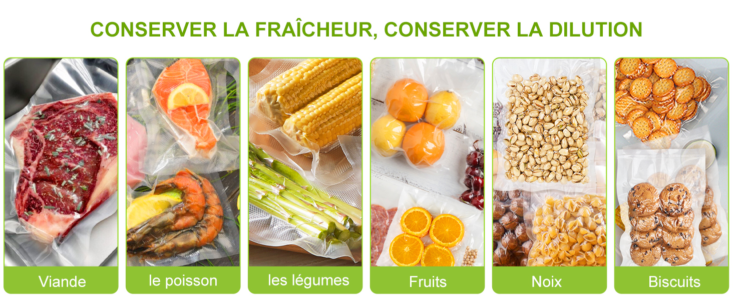 un collage d'images de nourriture dans des sacs en plastique.