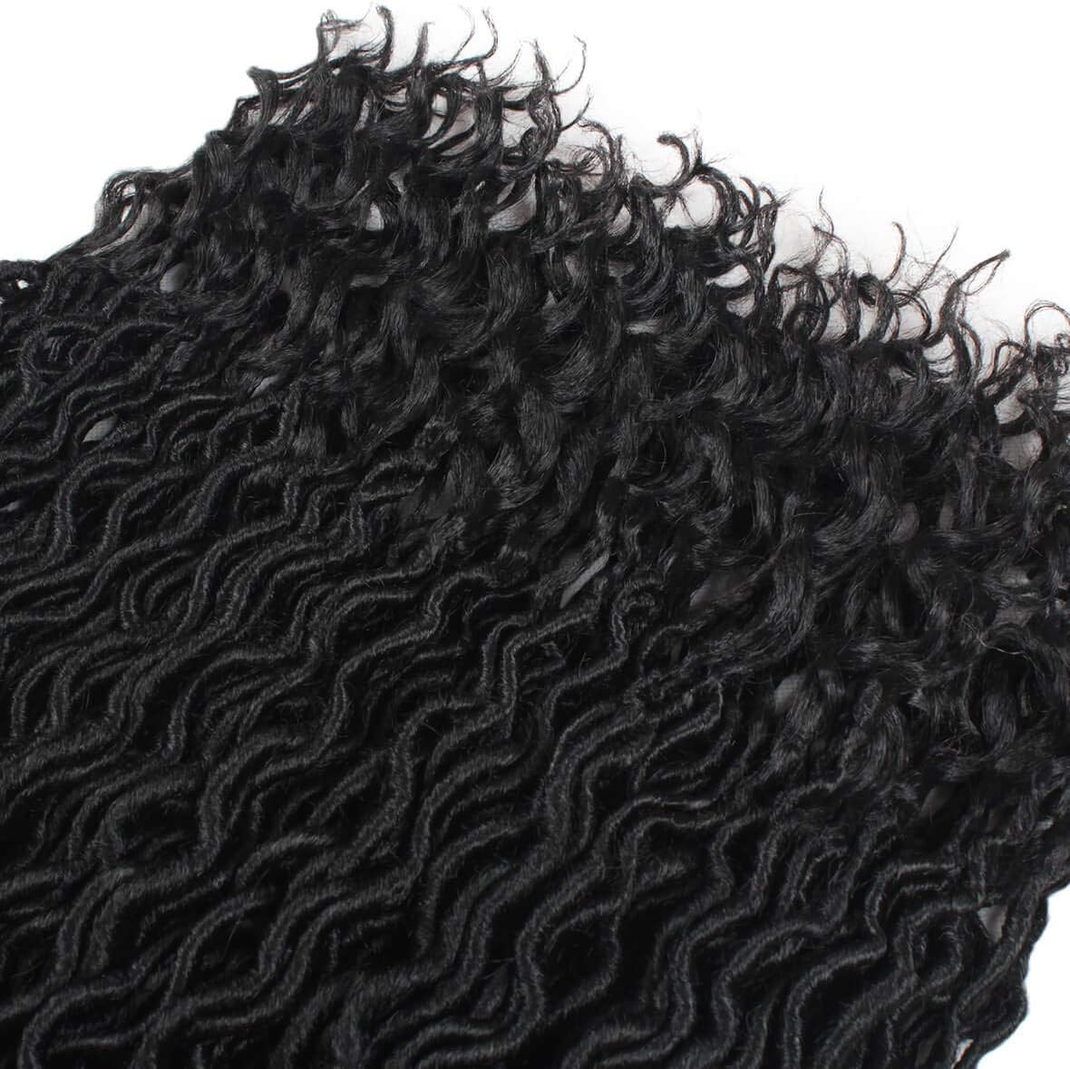 Xtrend - Déese Faux Locs 18 pouces - 6pcs, bouclés, 24 mèches, 1B#