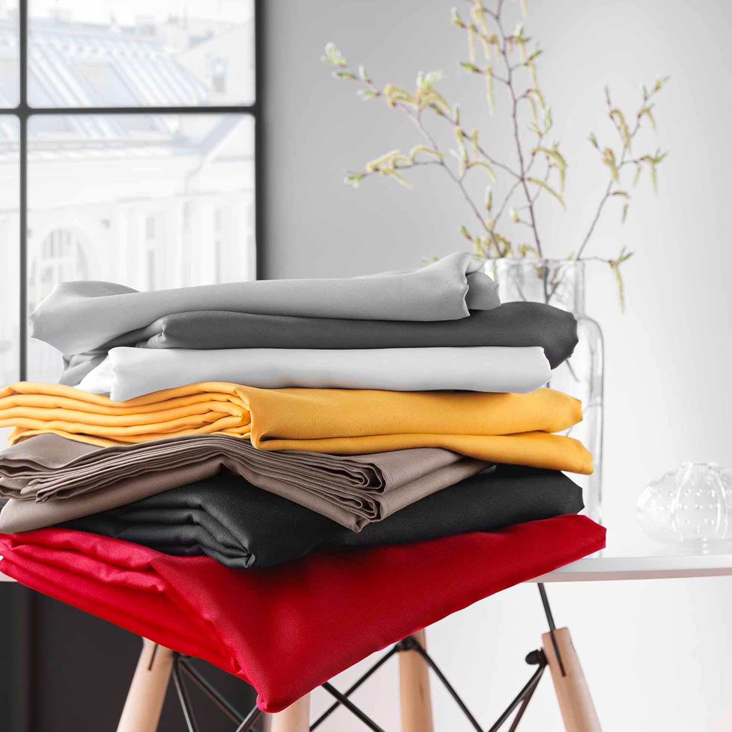 Nappe ronde - Essentiel uni miel - diamètre 180 cm - polyester