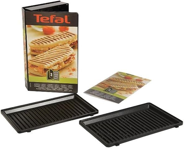 Tefal - Coffret Snack Collection - plaques grill panini, livre recettes - XA800312
