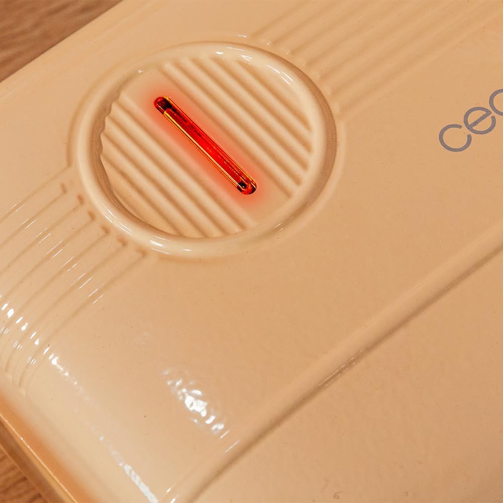 Cecotec - Rock'nToast Retro One - 700W, 3 plaques, revêtement RockStone