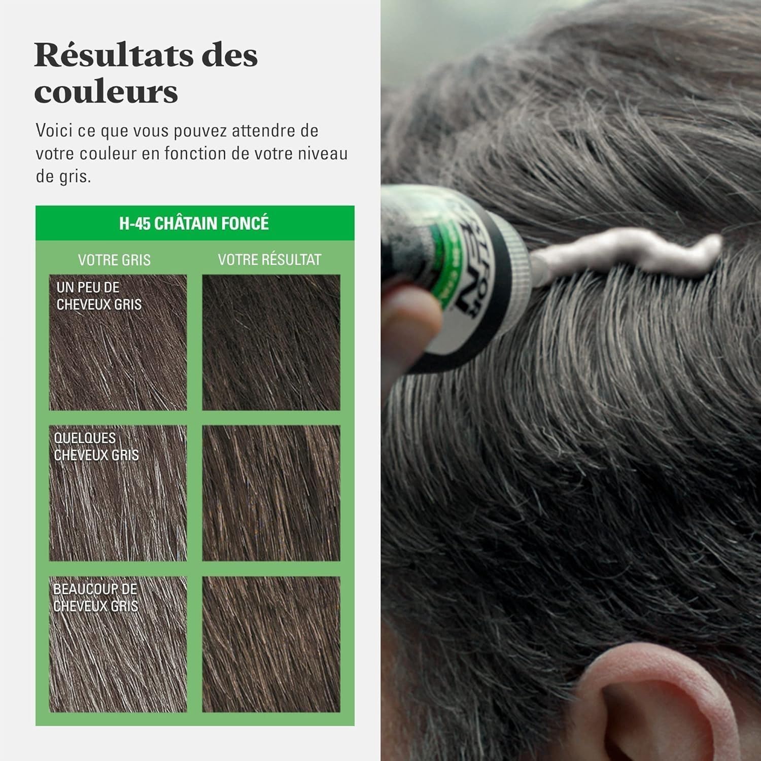 Just For Men - teinture cheveux homme - sans ammoniaque, kératine, vitamine E, châtain foncé - H45