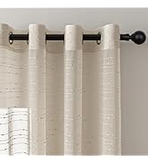 MYSKY HOME Lot de 2 rideaux beige avec œillets pour chambre d'enfant, salon