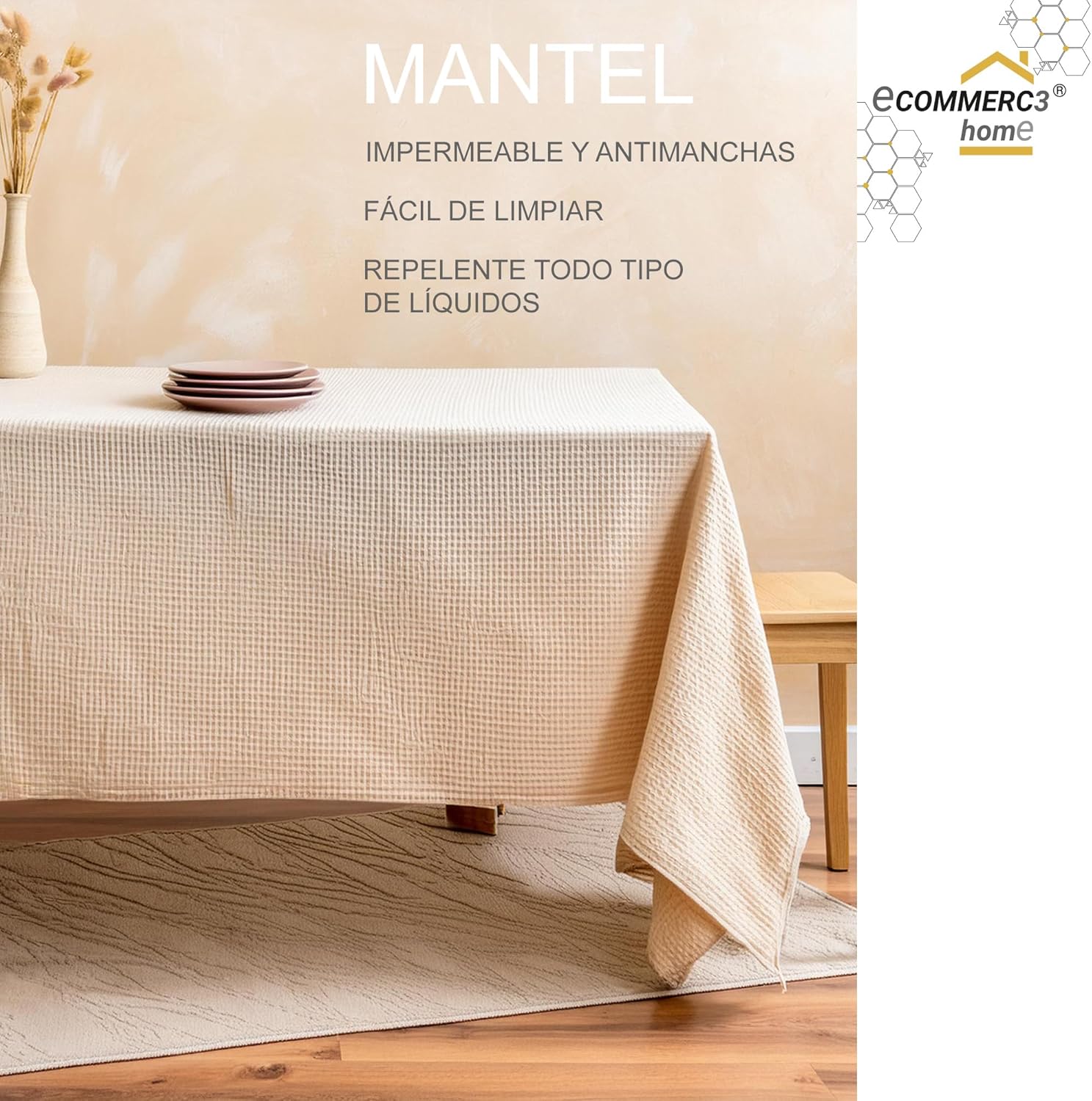 Nappe en toile cirée - rectangulaire 250x140 cm - anti-taches, imperméable, facile à entretenir, style Provence