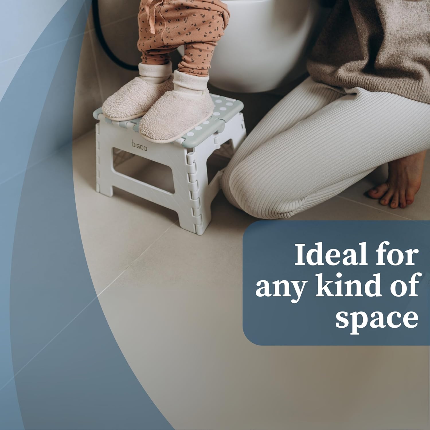 Bisoo - Tabouret pliant enfant - 22 cm - plastique, pliable, sûr