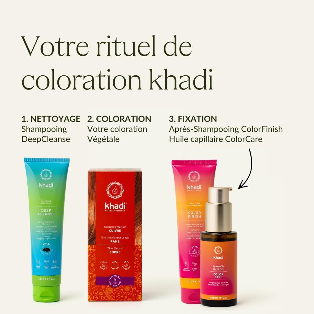 Khadi - Tinte Herbal Color - 100g - coloris cuivre, usage quotidien