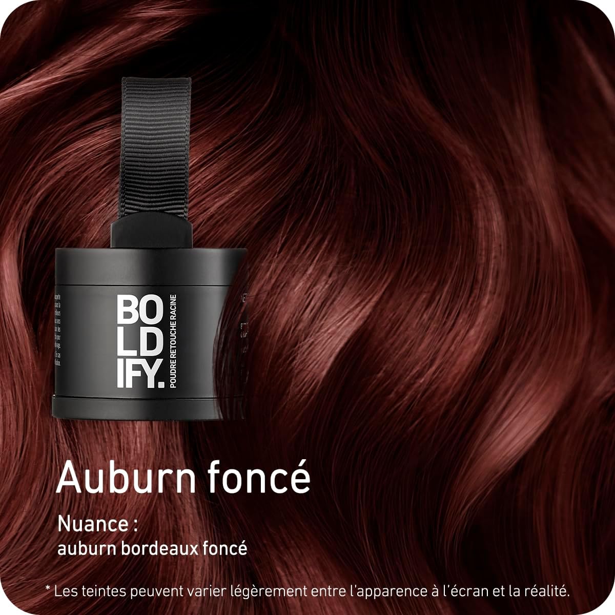 BOLDIFY - poudre de racine auburn moyen - 4g - couvre cheveux gris instantanément