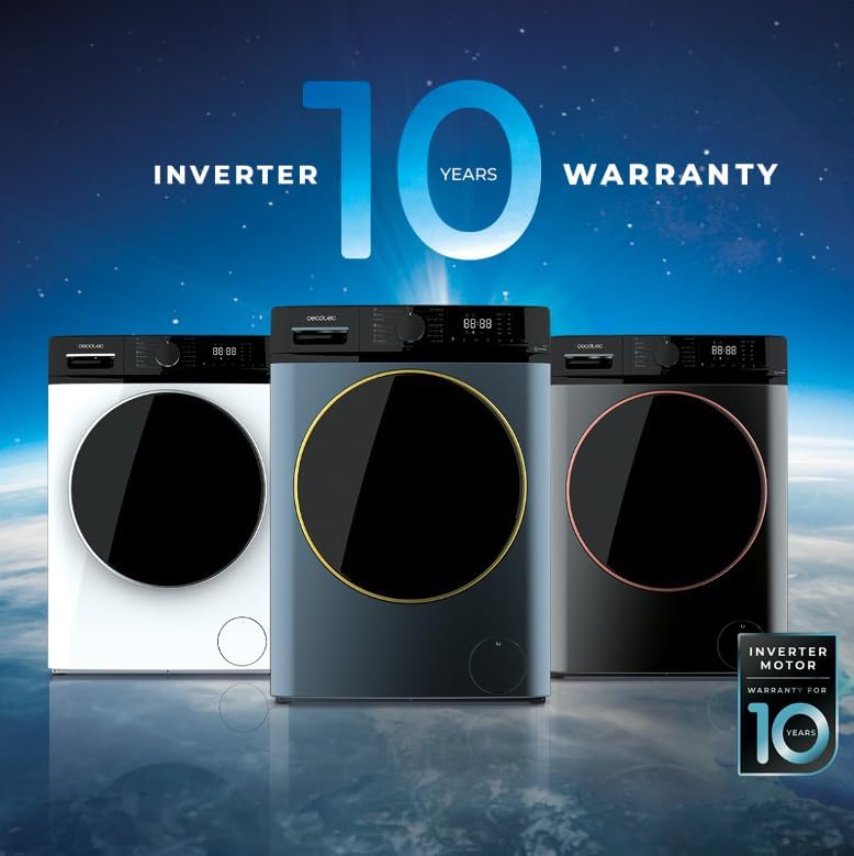 Cecotec - Lave-linge frontal 7kg, 1400tr/min, classe A, vapeur, Dresscode7610