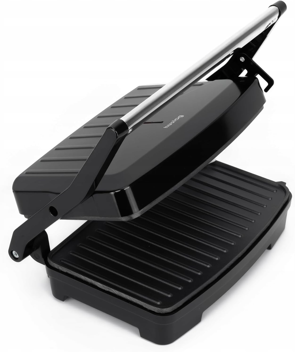 Grill Panini électrique inox 28x22,5x8,8cm 1000W antiadhésif