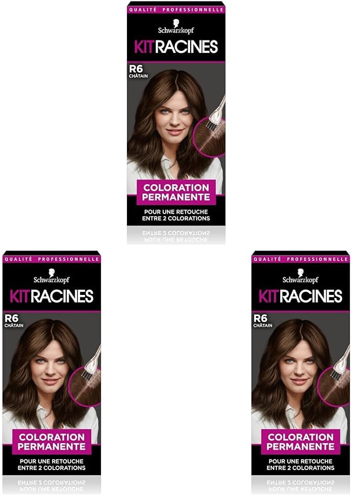 Schwarzkopf - Kit Racines R6 - retouche racines, huile nourrissante, lot de 3