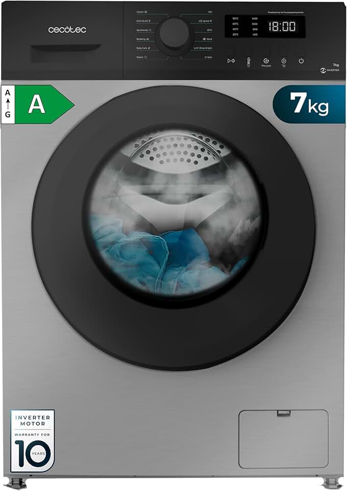 Cecotec - Bolero DressCode 7kg - 12 programmes, Inverter, 1400tr/min, vapeur - 7150