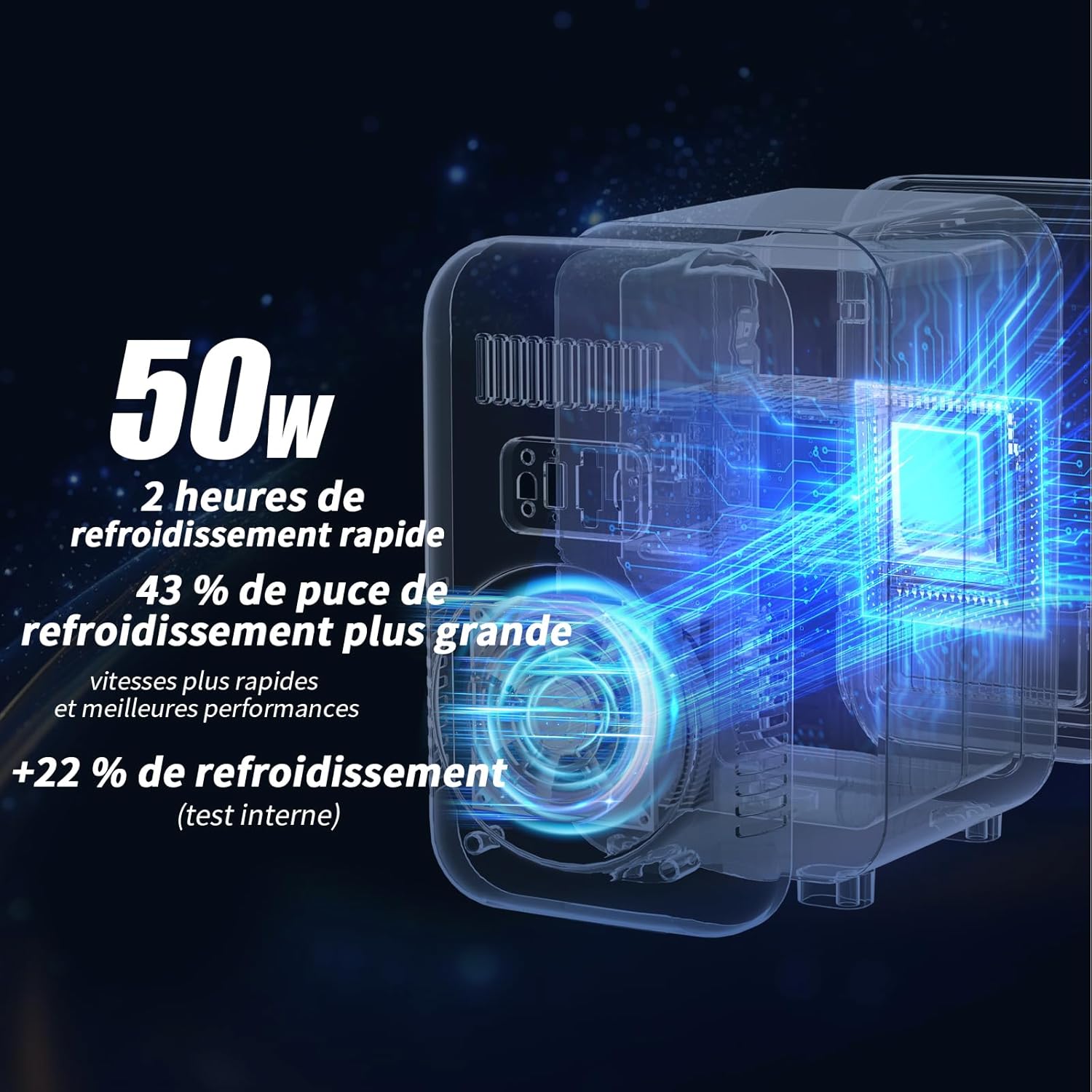 YASHE - mini réfrigérateur 6L/8 canettes, portable, AC/DC, noir