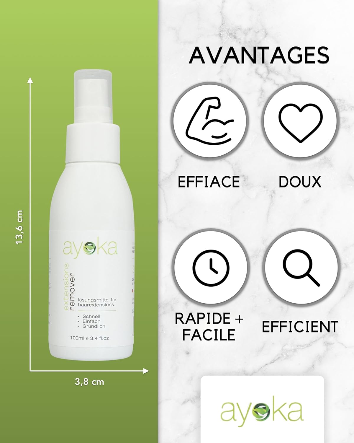 Ensemble dissolvant extensions cheveux – pinces extra fortes, outils Pro